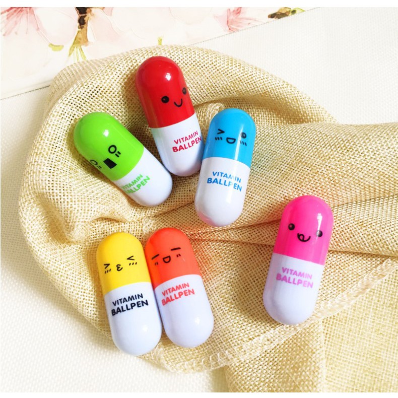 PULPEN KAPSUL VITAMIN / PENA VITAMIN UNIK / PENA VITAMIN KAPSUL / PULPEN KAPSUL LUCU SOUVENIR-6
