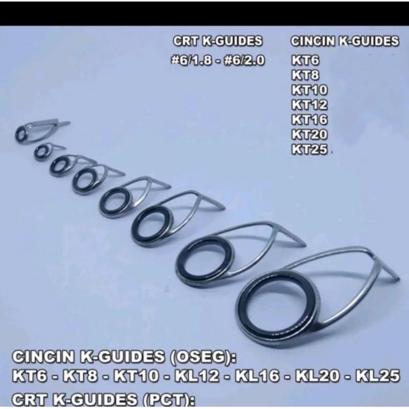 cincin joran K series Non Fuji ring 6 8 10 12 16 20 25 30 harga per 1 pc