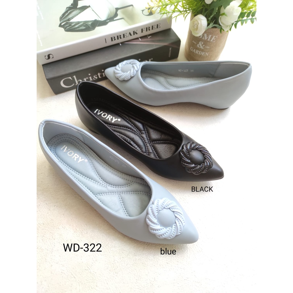 IVORY Sepatu Wanita Wedges Dalam Import WD-322