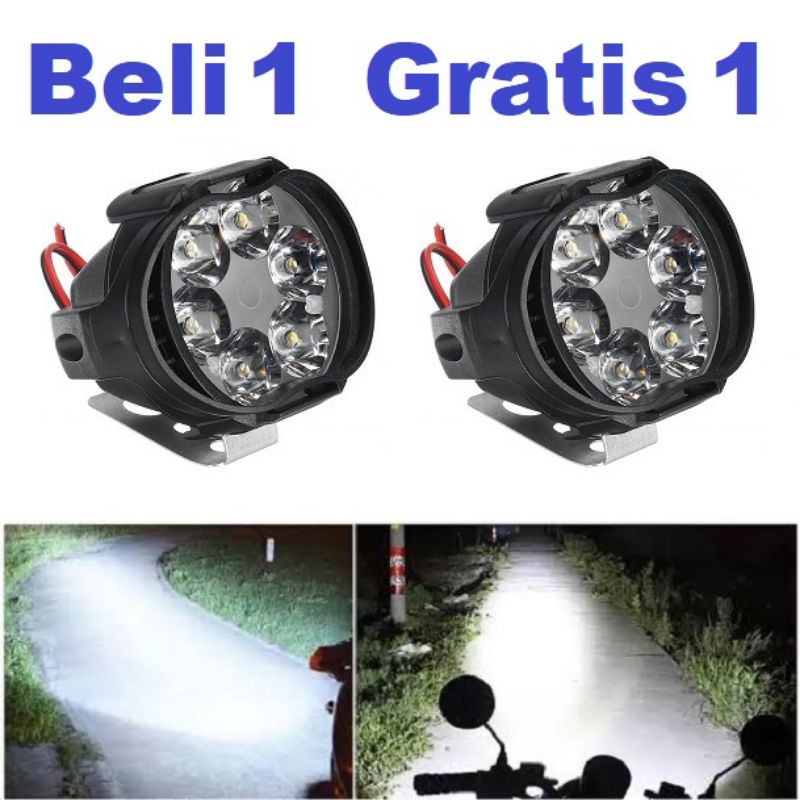 Lampu LED tembak putih terang harga 1 set 2 pcs