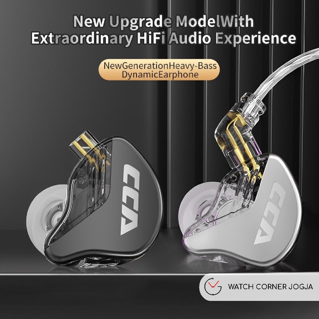 CCA CRA Single Dynamic Driver Bass HiFi Earphone Headset with Mic ORIGINAL Upgrade EDX Pro-3