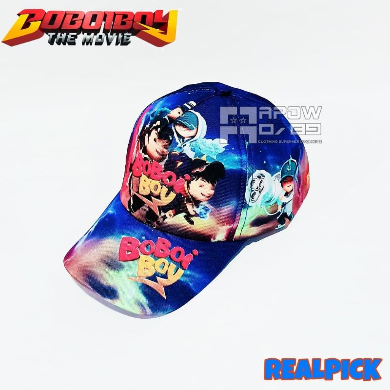 Topi anak karakter full print mobile legends dan Boboiboy