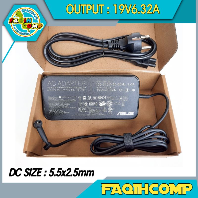 Adaptor Charger Laptop Asus TUF FX504 FX553VD FX553VE FX553V FX553 GL552V GL553V  Adapter Asus 19V-6.32A 120W DC 5.5X2.5mm