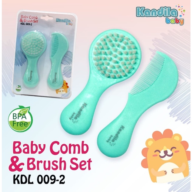 Castle - Kandila Baby Comb &amp; Brush Set - Sisir dan Sikat Rambut bayi KDL009-2