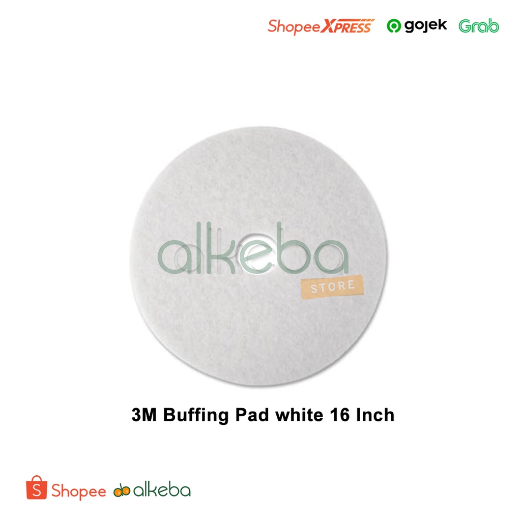 3M Buffing Pad white 16 Inch / buffing pad putih 16