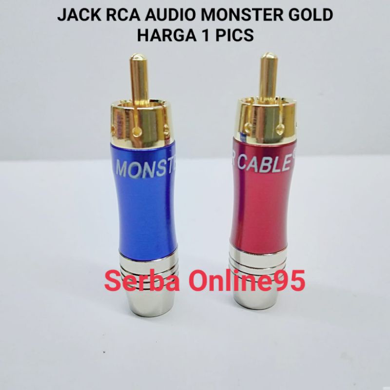 JACK RCA AUDIO MONSTER GOLD KUALITAS BAGUS