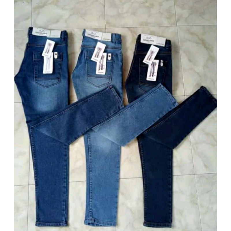 Celana panjang jeans stret cowok pria dewasa/slimfit/pensil