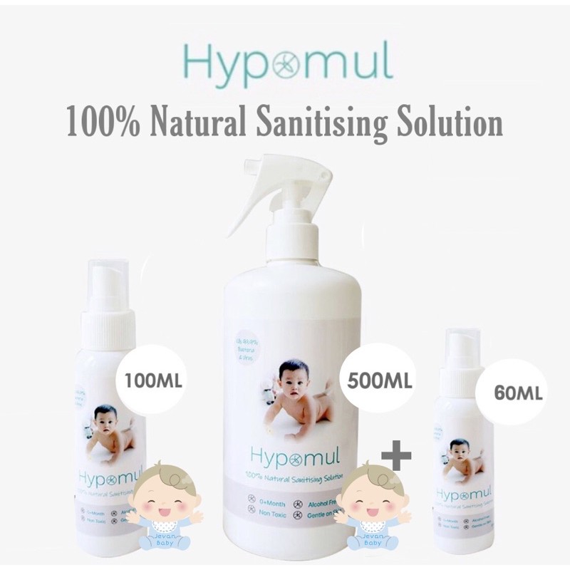 Hypomul Sanitising Water 100ml 500ml 500ml FREE 60ml 