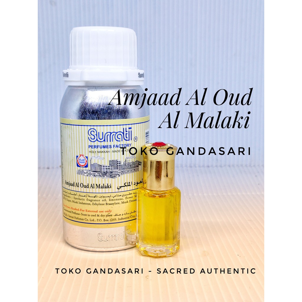 Bibit Parfum SURRATI AMJAAD AL OUD AL MALAKI 6ml Murni Import non alkohol amjad oud maliki