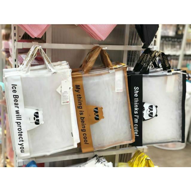 We Bare Bears Document Bag A4 Miniso