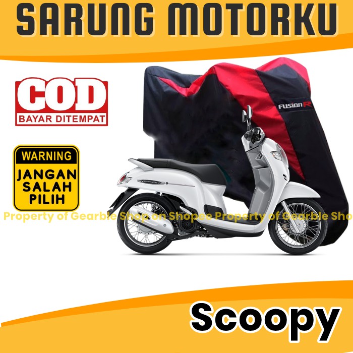 Sarung Cover Jaket Tutup Motor Scoopy Waterproof Anti Air Hujan Penutup Mantel Scoopy 2020 2021