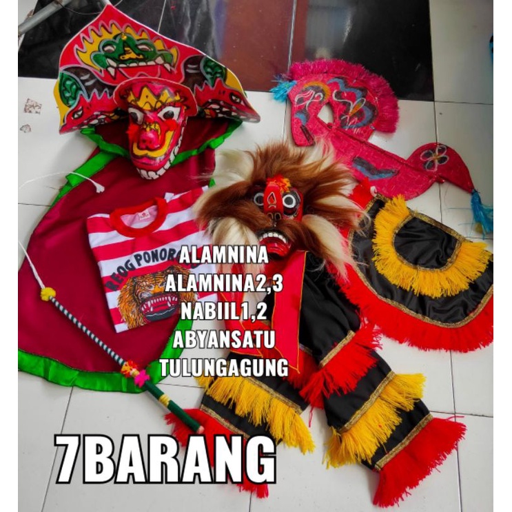 setelan kaos reog Ponorogo kuda lumping cambuk barongan