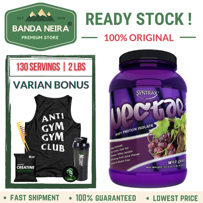 

SYNTRAX Nectar Whey Protein Isolate - CHOCOLATE, 2 LBS Suplemen Capsul Penambah Berat Badan Fitness Amino Whey Protein Carnivor Gold Pro Whey L5U9C8M2E7 Hydro Whey Isolate Protein On Bpom Supelmen Gym Kapsul Pembentuk Otot Susu Fitness Penggemuk Tanpa Ola