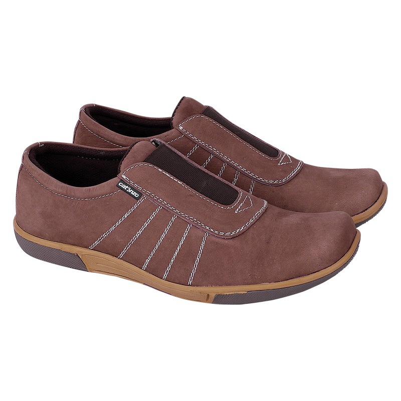SEPATU KULIT COKLAT SEPATU CASUAL PRIA MPZ196