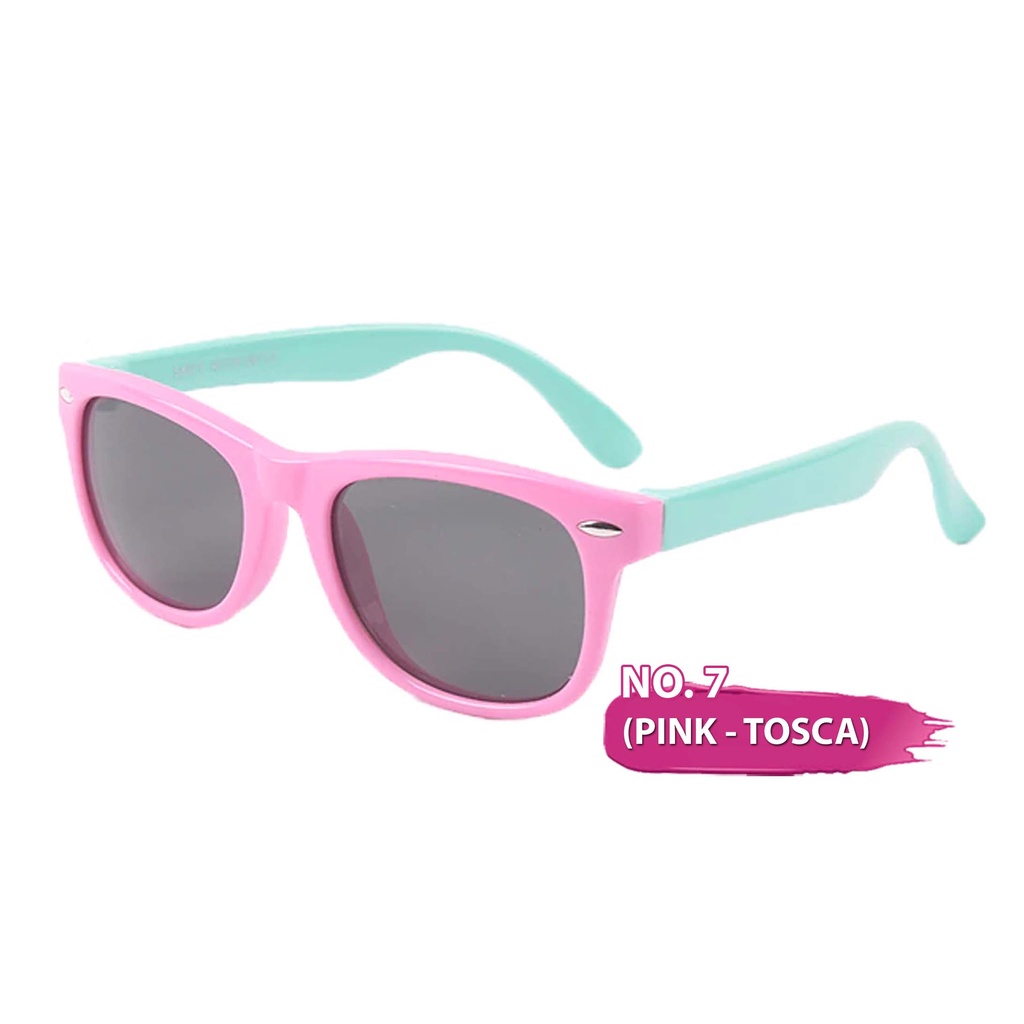 Kacamata Anak - UV400/Polarized - Flexible Sunglasses-Pink-Tosca