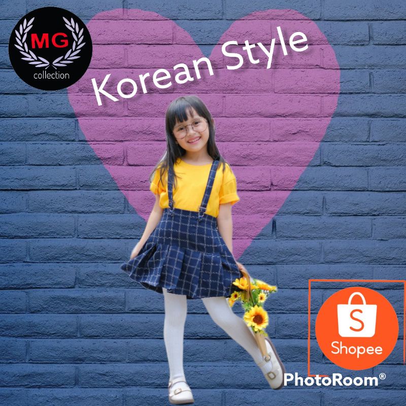 Overall Rok Kotak-kotak Tartan Anak 1-6th // Rok Rempel Anak Kotak-kotak 1-6th // overall kotak anak