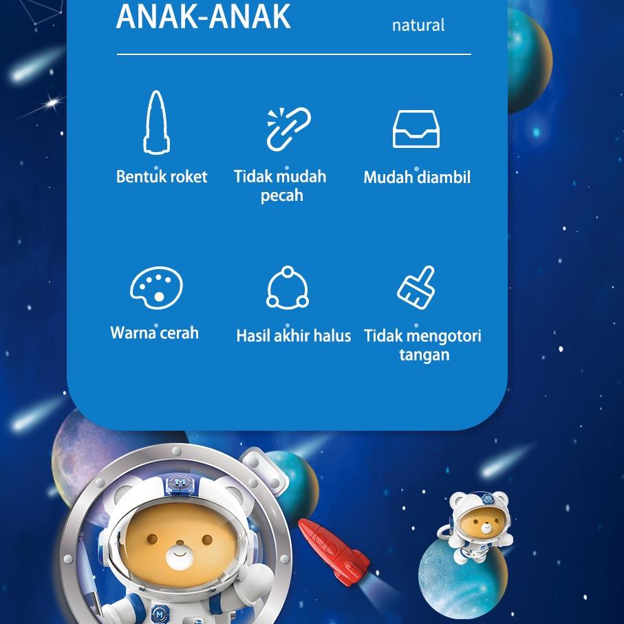 

Pasti Ada Deli Oil Pastel / Crayon / Krayon anak bentuk Rocket Space Finder Tidak Mudah Patah Tidak Mengotori Tangan Free Sticker 72109-X DFE,