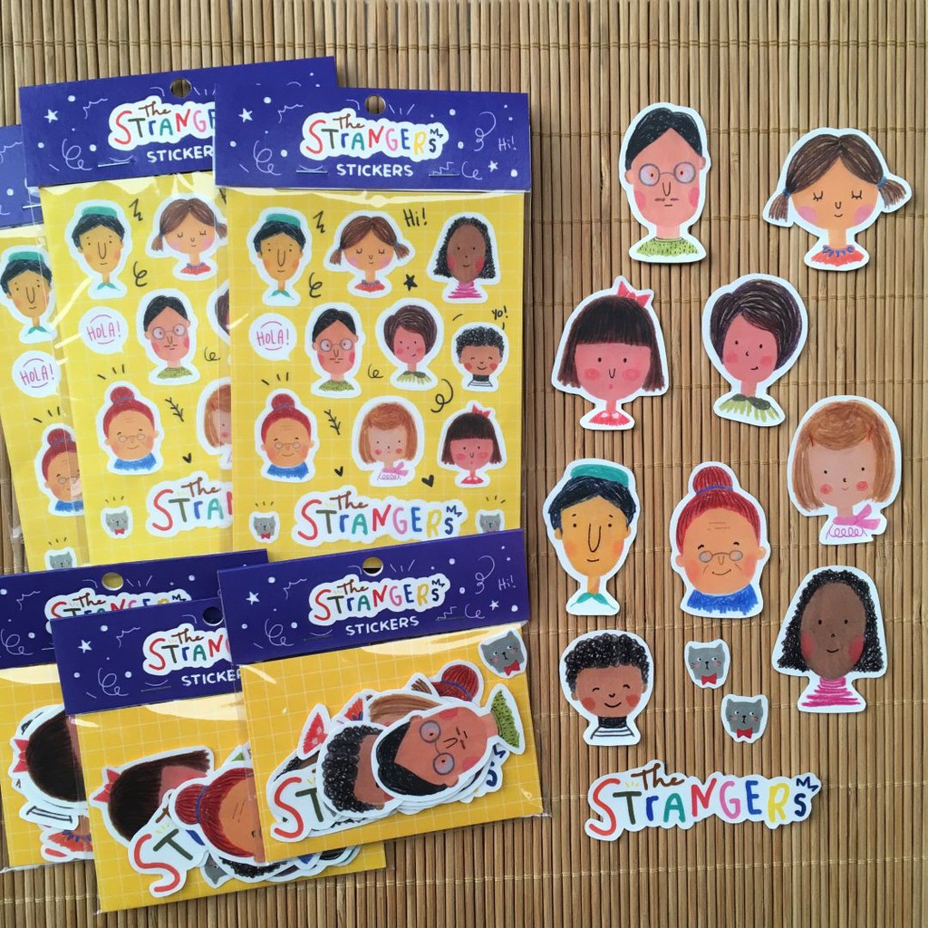 MENTOL ART Sticker Set Die Cut / Kiss Cut - Stiker Ilustrasi-Strangers