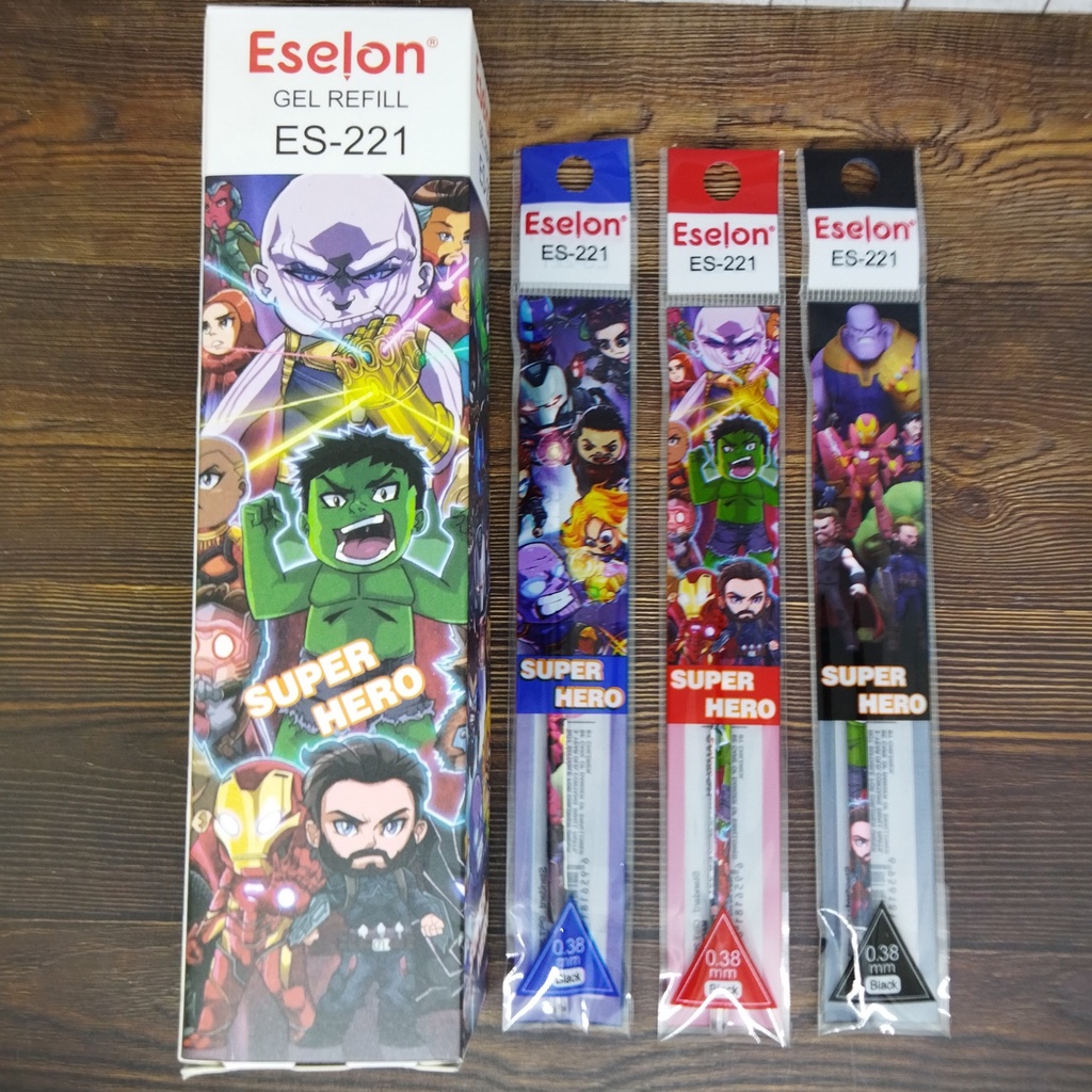 

Refill Gel / Isi Pen Gel motif Superheroes (isi 20)
