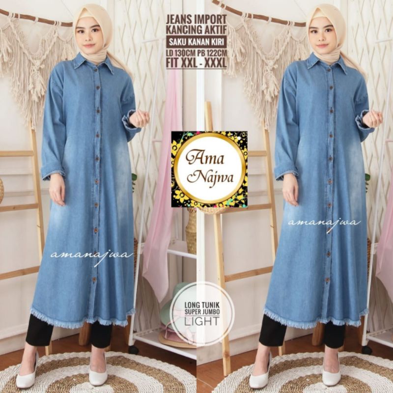 Long Tunik Super Jumbo - Product by Ama Najwa TERMURAH