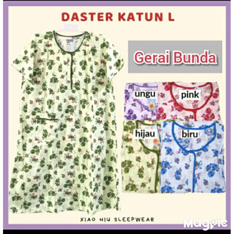 Daster Katun Siu-lie Size L Termurah - Gerrai Bunda