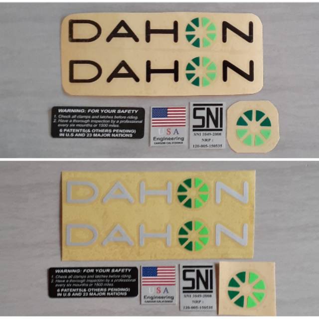 Sticker stiker cutting frame seli sepeda lipat dahon 3 warna