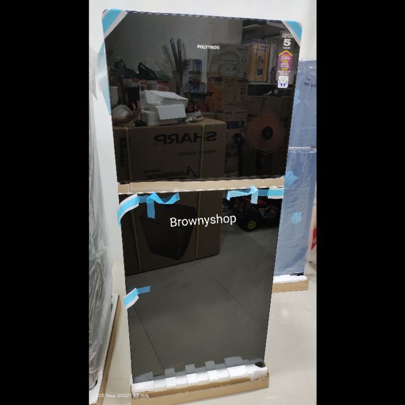 POLYTRON Kulkas 2 pintu 220L Belleza Jumbo PRW-23MNX (Khusus Cilegon)