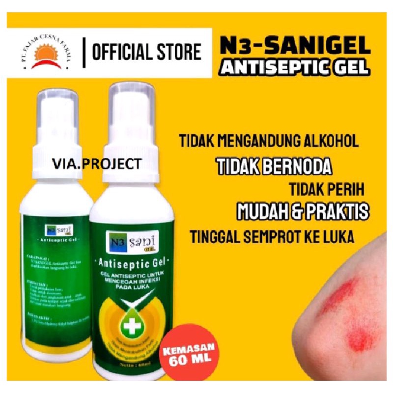 OBAT LUKA ANTISEPTIK LUKA ANTISEPTIK GEL MAMPU MENCEGAH INFEKSI PADA LUKA AMAN