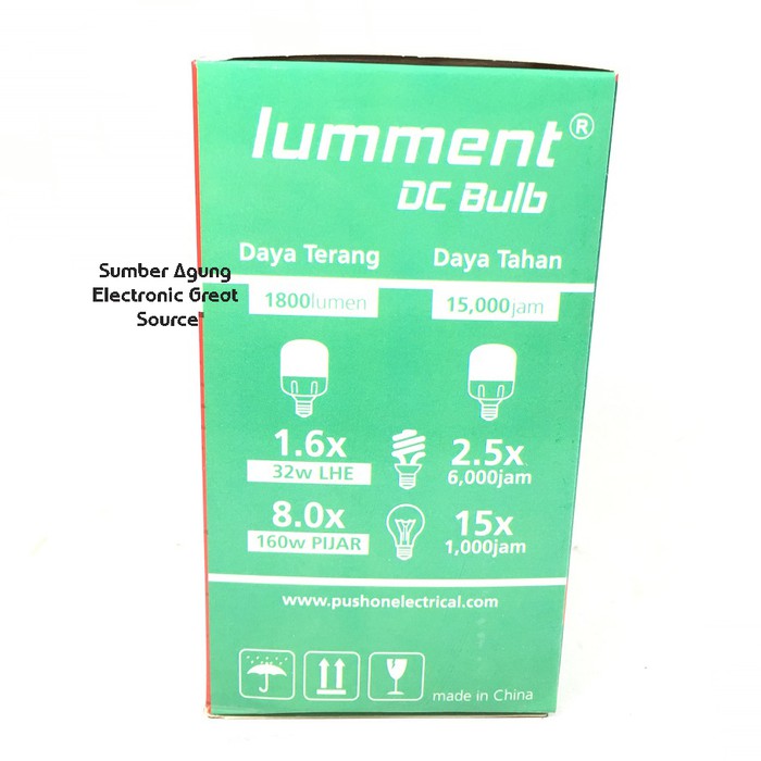 Lampu Aki Tabung Lumment DC 20W 12W Cahaya Putih Cool Daylight