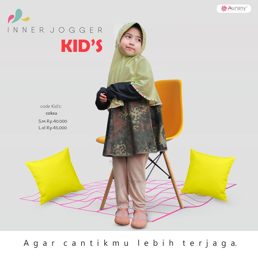 Celana Inner Anak AURANY Legging Dalaman Gamis Leging KIDS Model JOGGER