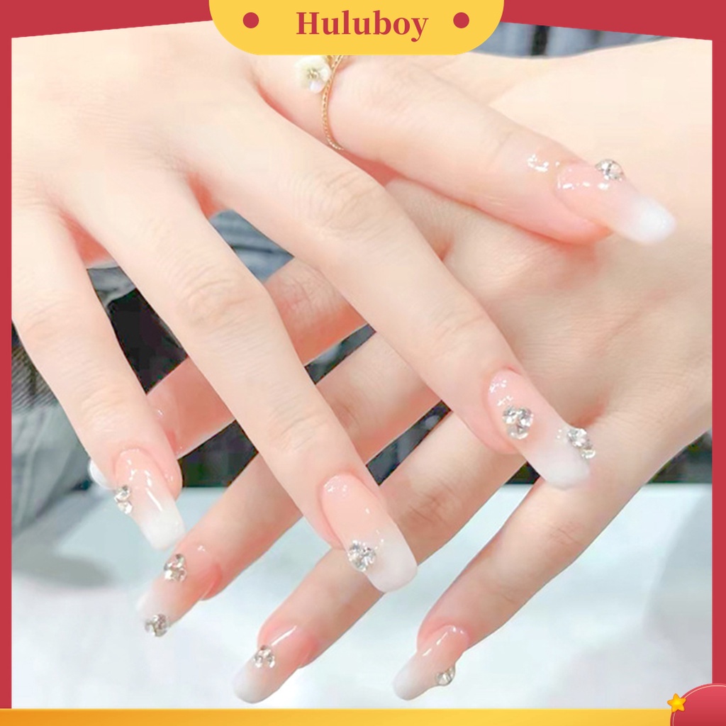 Huluboy Huluboy♡ 1 Kotak Batu Kaca Berlian Imitasi 3D Super Shiny Untuk Dekorasi Nail Art