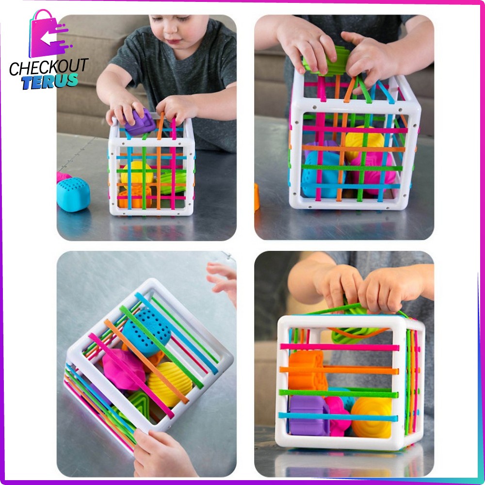 CT M196 Mainan Rainbow Puzzle Kerincingan Bayi Game Montessori Mainan Edukasi Anak Sorting Puzzle Baby Toys