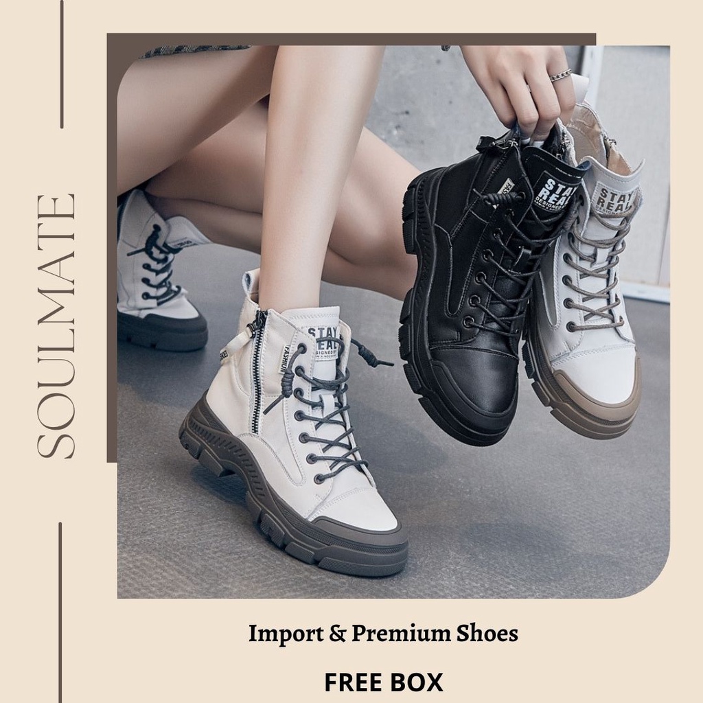 SOULMATE SM-011 Sepatu Boots Wanita Fashion Import Premium Quality