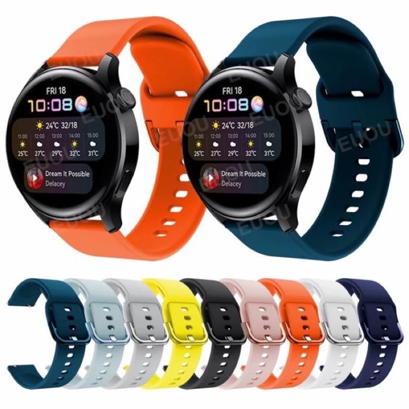 Strap Huawei Watch GT3 42mm 46mm GT 3 Pro 43mm 46mm Tali Jam Rubber Colorful Buckle