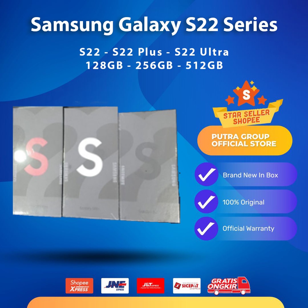 (RESMI) Samsung Galaxy S22 Ultra S22+ Plus S22 512GB 256GB 128GB Burgundy Green Black White SEIN