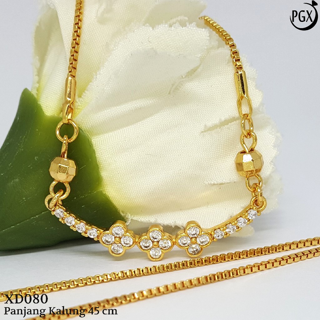 PGX Kalung Wanita Xuping Aksesoris Fashion Perhiasan Lapis Emas Premium - XD080