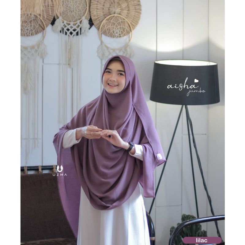 Aisha Instan Size Jumbo Ori Uzma Hijab (Pasmina Instan / Pastan)