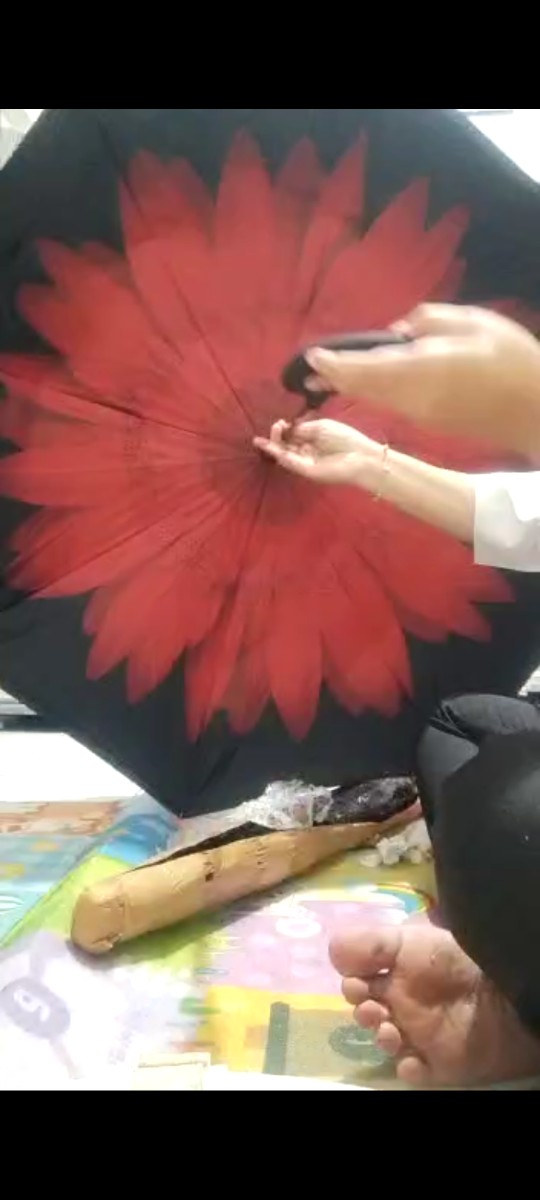 Payung Terbalik Reverse Kazbrella Polos Gagang C