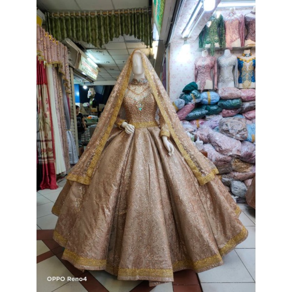 GAUN PENGANTIN BELIMBING ALA JODHA//GAUN WEDDING MUSLIMAH ALA HINDIA//