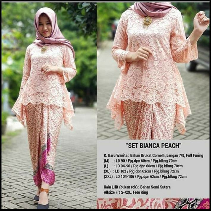 Setelan Kebaya Dinda Atasan Dan Rok Lilit Maxi Jumbo Batik Wanita