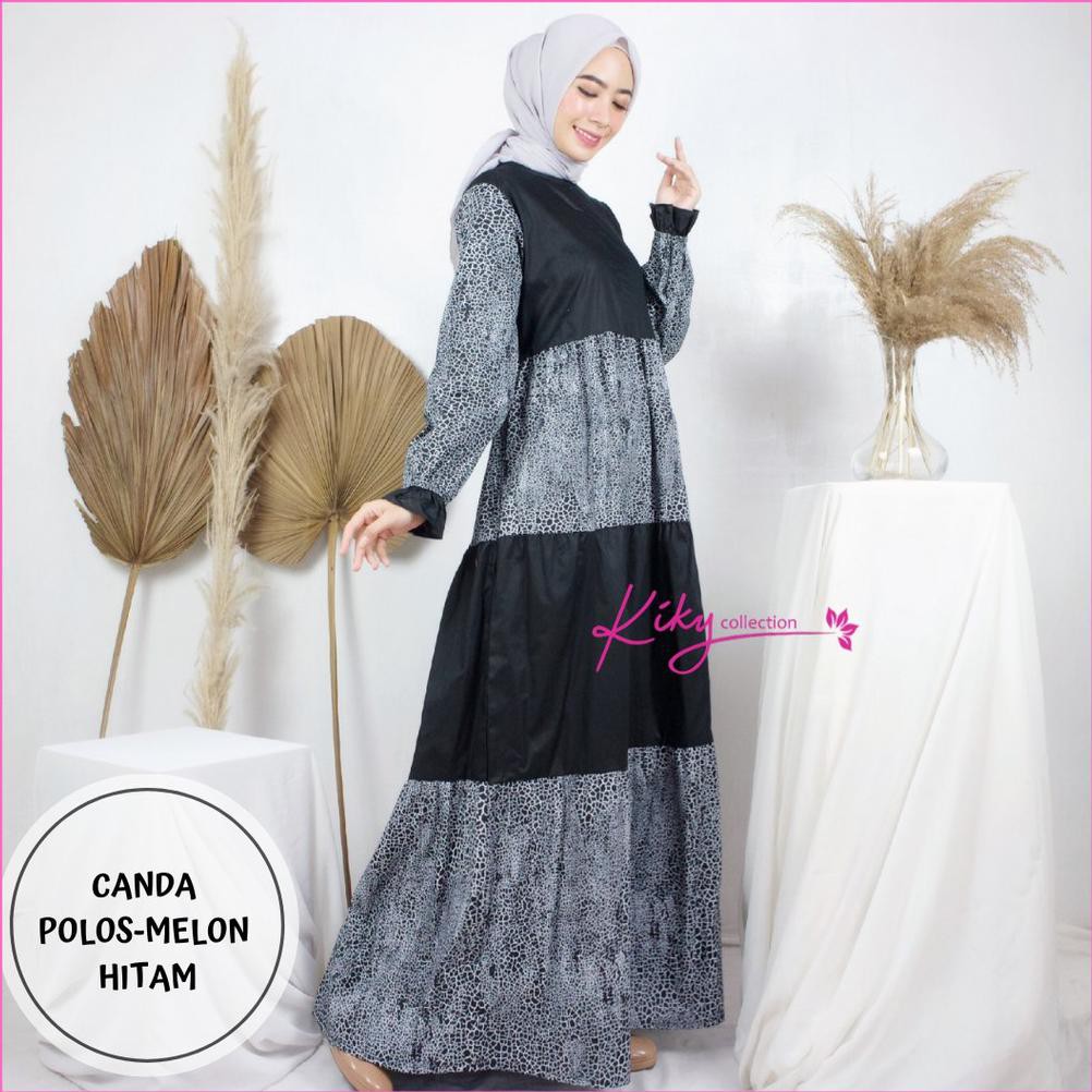 Promo Terbaru Gamis Katun Jepang Canda Polos-Melon KIKY COLLECTION