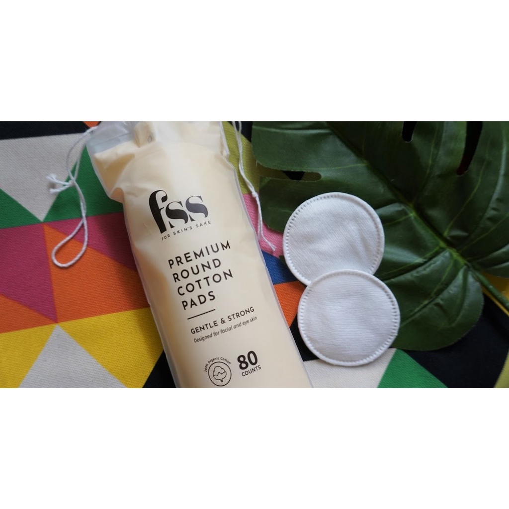 For Skin's Sake FSS Premium Round Cotton Pads (kapas) 80pads
