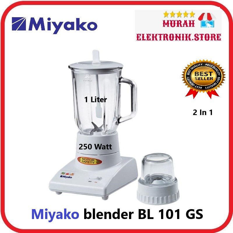 Miyako Blender 101GS / BL 101 GS (Kaca) - Putih [1L]