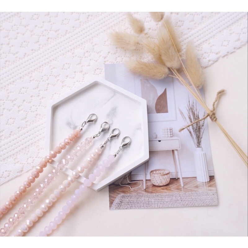 Konektor masker / Pengait Masker crystal premium / Tali masker hijab