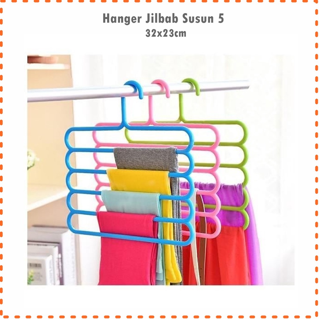 Hanger Jilbab/Gantungan Jilbab/Serbaguna Susun 5 TEBAL