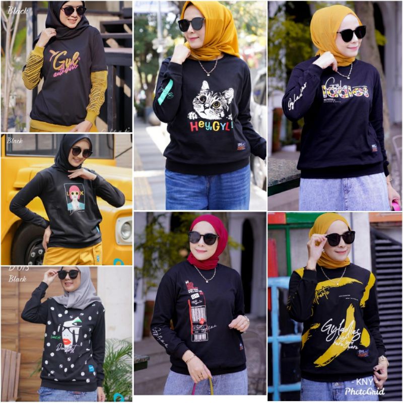 Atasan kaos GYL AUTENTHIC ORIGINAL black series