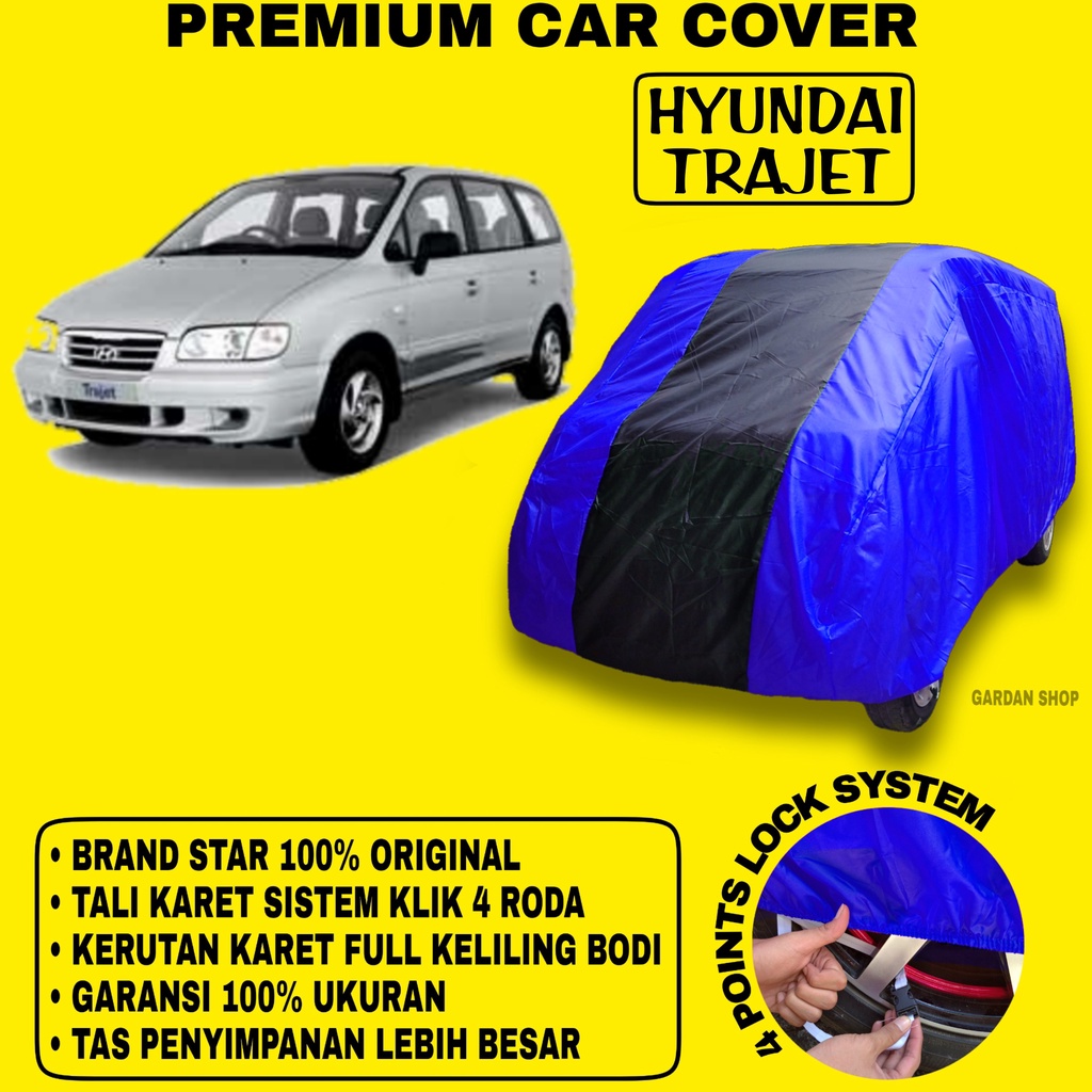 Body Cover HYUNDAI TRAJET BIRU HITAM Penutup Bodi Mobil Hyundai Trajet Waterproof PREMIUM