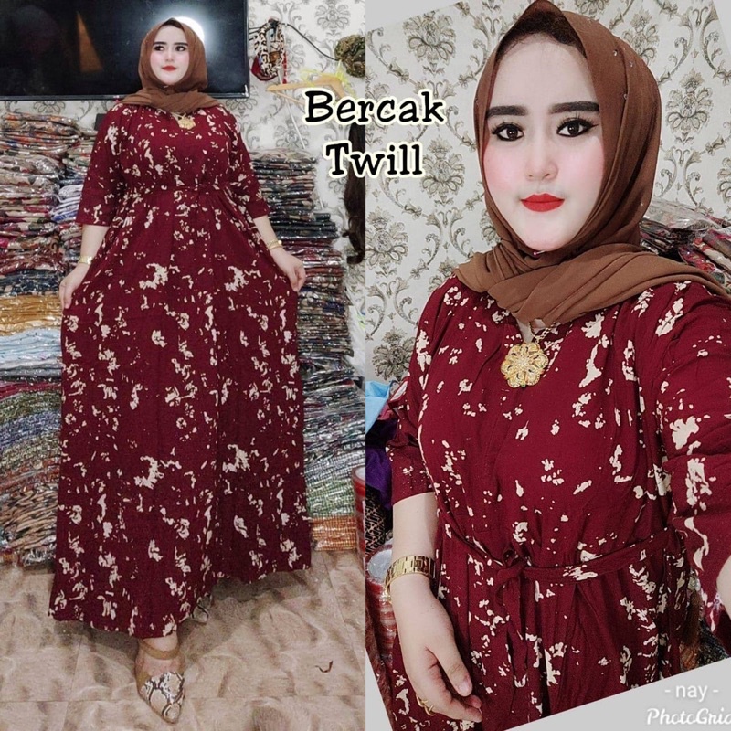 Gamis jumbo cabutan busui bercak