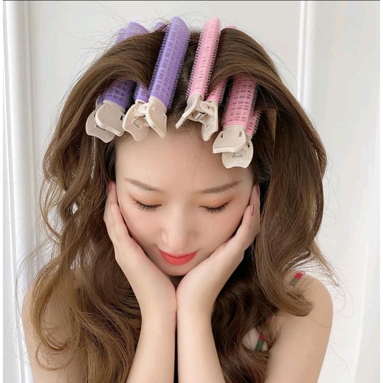 KOREAN ROLL HEATLESS HAIR STYLE CURLER - ROL VELCRO PONI ANTI LEPEK PREMIUM ALA KOREA - ROL ROLL RAMBUT PLASTIK MURAH