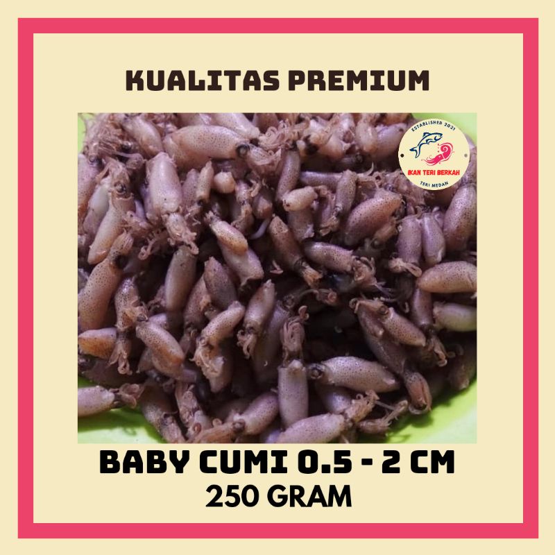 

BABY Cumi 0,5- 2 cm 250 gr / Kualitas Premium / Baby Cumi Best Seller